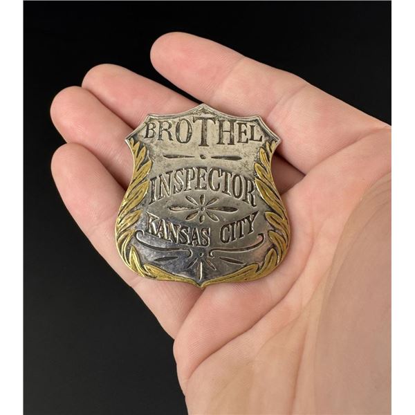 Kansas City Brothel Inspector Badge Langenbacker