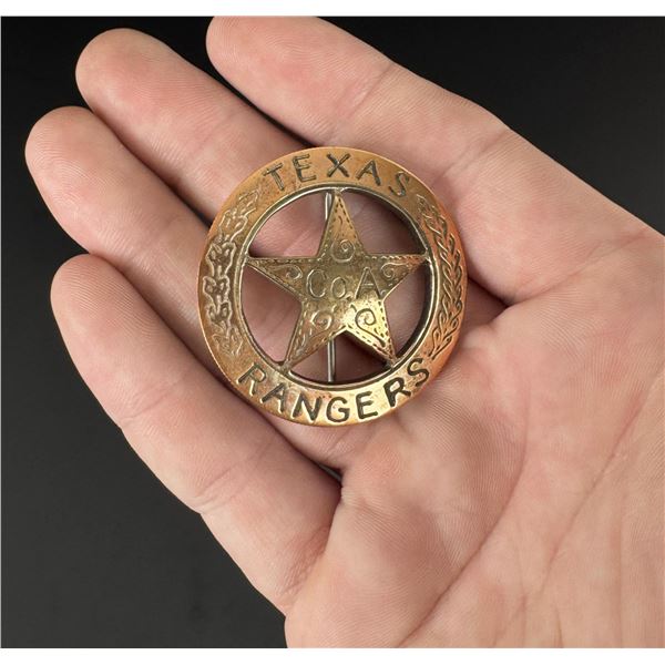 Texas Rangers Co A Badge Langenbacker