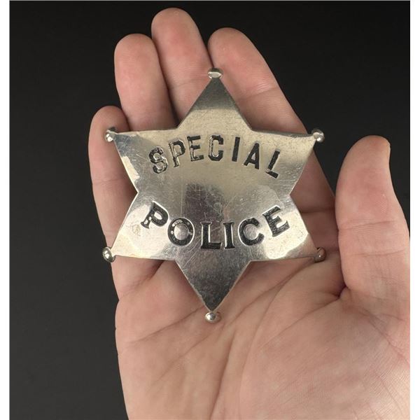 California Special Police Star Badge Nickel Silver