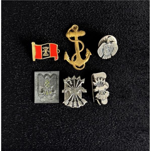 Spanish Civil War Falange Party Pins Badges