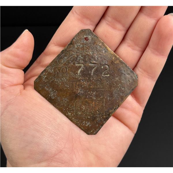 Charleston South Carolina Slave Tag Badge