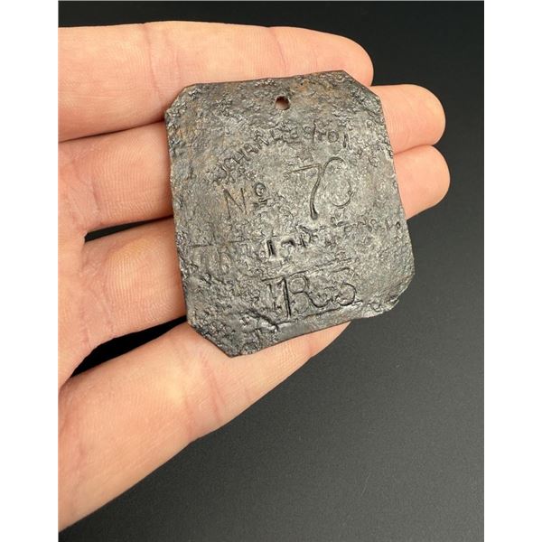 Charleston South Carolina Slave Tag Badge