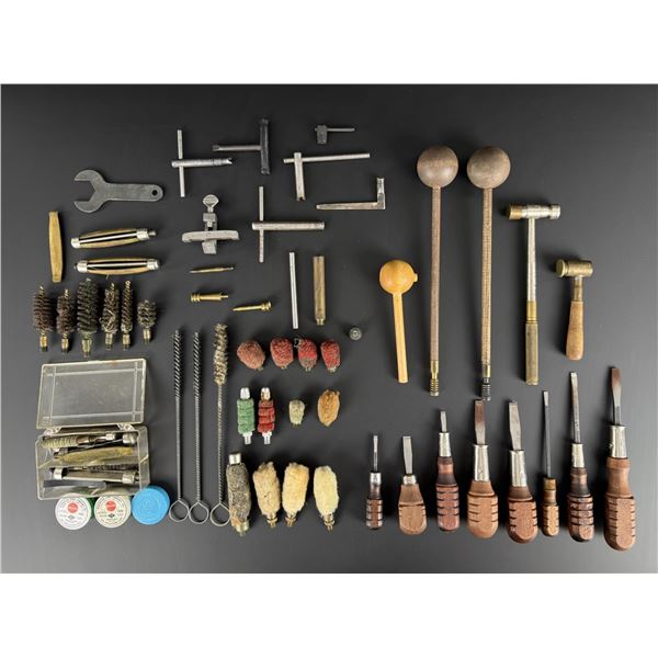 Collection of Gun Cleaning Reloading Tools