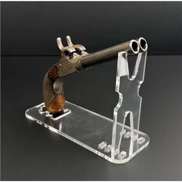 .44 Cal French Double Barrel Percussion Pistol