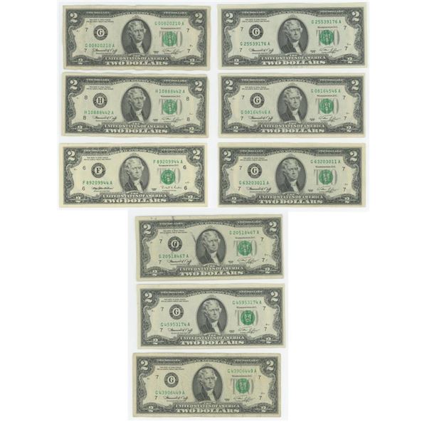 United States Series 1976 Two Dollar $2 Bills