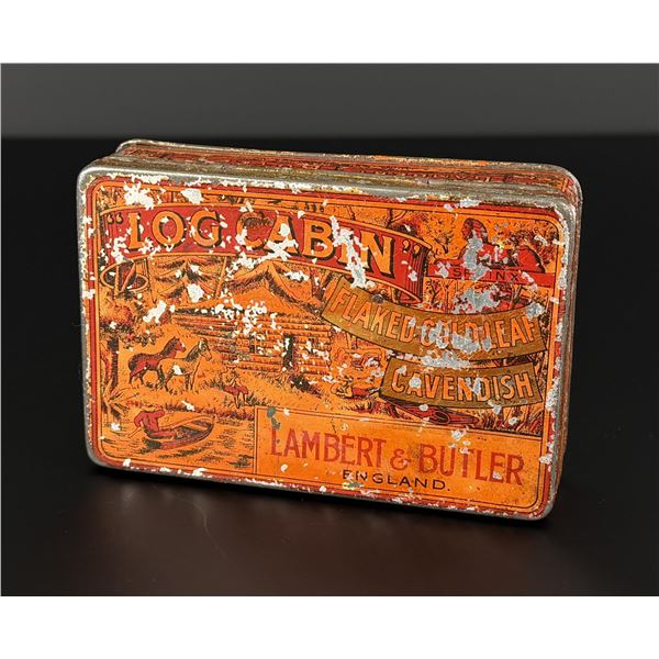 Lambert and Butler Log Cabin Tobacco Tin