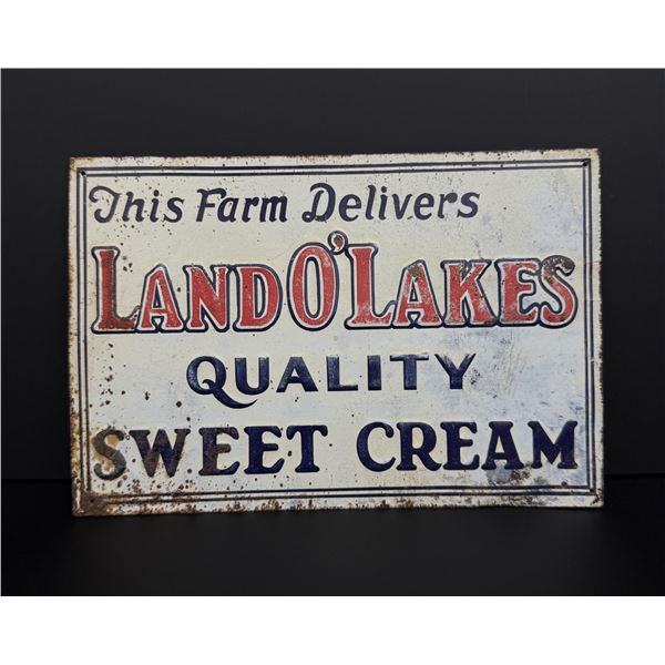 Land O Lakes Sweet Cream Tin Sign