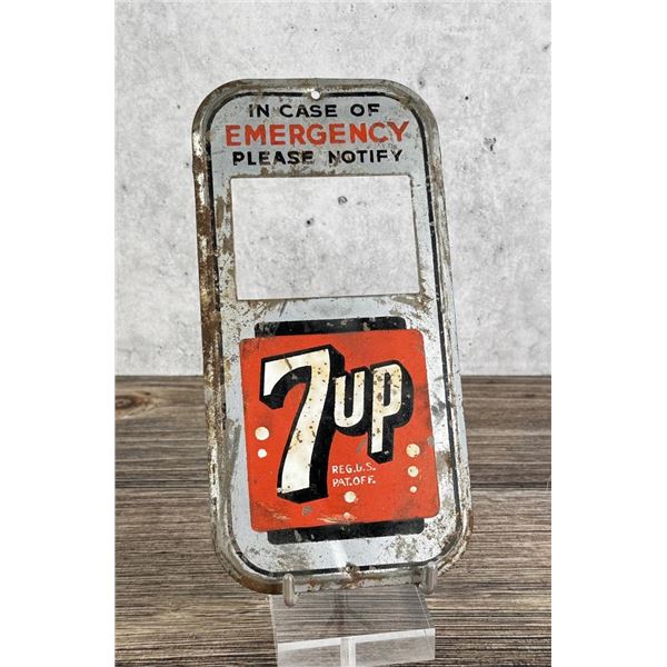 7up In Case of Emergency Door Push Sign