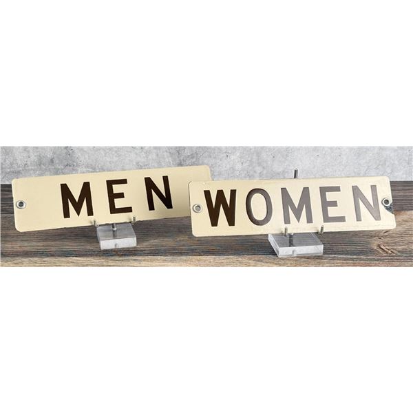 Men and Women Porcelain Service Station Signs