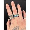Image 1 : Group of Zuni Sterling Silver Turquoise Rings