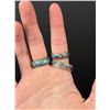Image 2 : Group of Zuni Sterling Silver Turquoise Rings