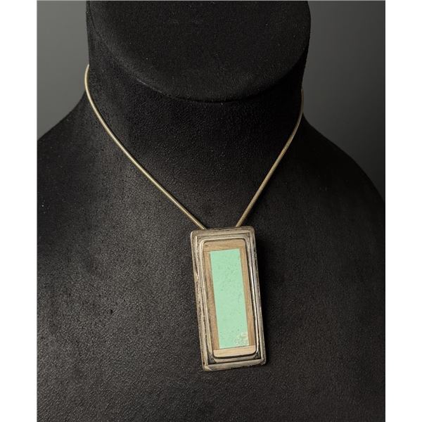 Sterling Silver Turquoise Bar Necklace