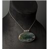 Image 1 : Sterling Silver Moss Agate Necklace