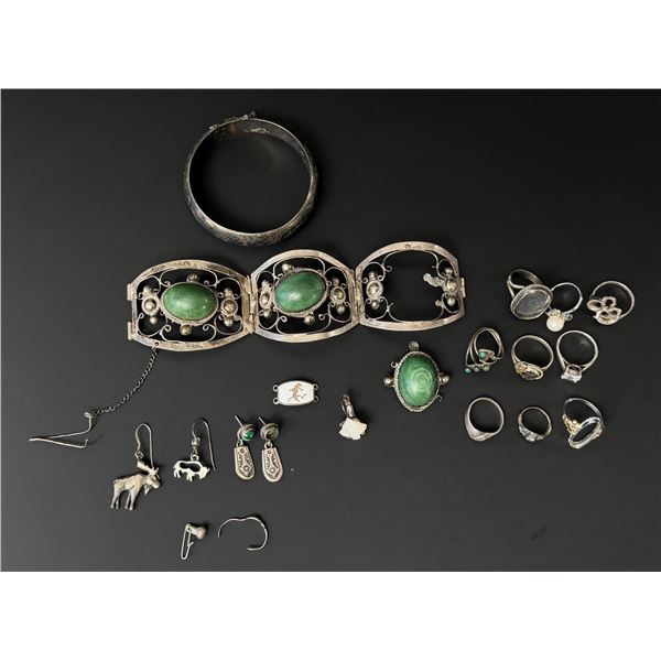 Collection of Sterling Silver Jewelry Findings