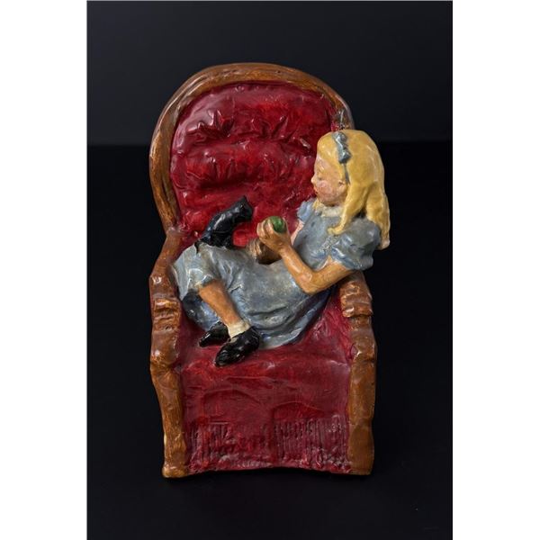 Antique Alice in Wonderland Ceramic Figurine