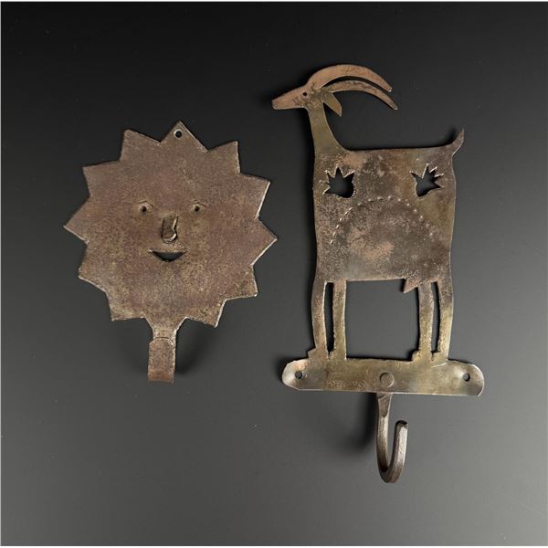 Smiling Sun Anasazi Goat Metal Coat Hooks