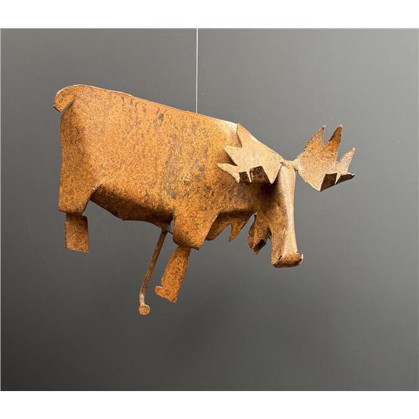 Decorative Tin Rustic Metal Moose Coat Hook