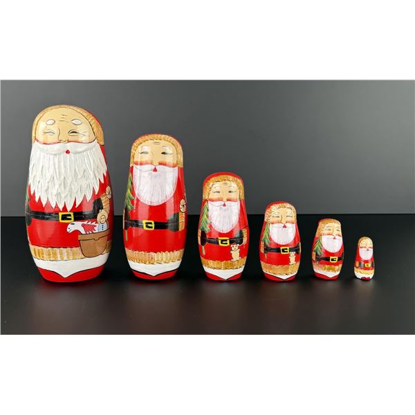 Santa Claus Christmas Matryoshka Nesting Doll Set