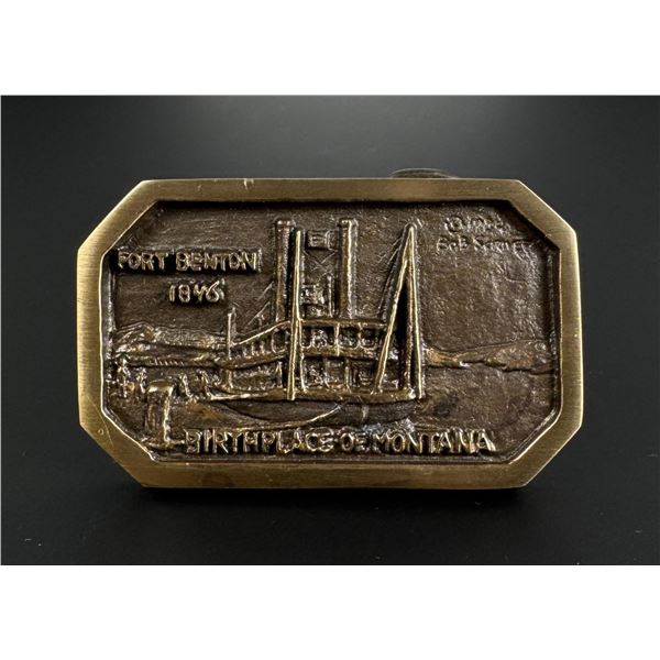 Bob Scriver Fort Benton Montana Belt Buckle