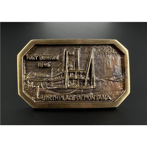 Bob Scriver Fort Benton Montana Belt Buckle