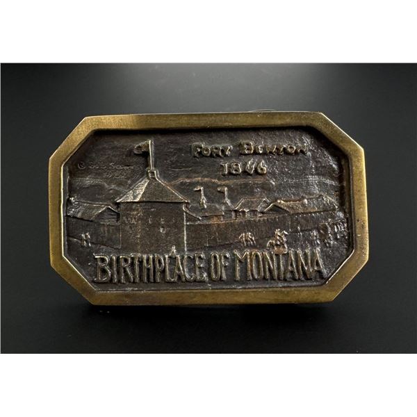 Bob Scriver Fort Benton Montana Belt Buckle