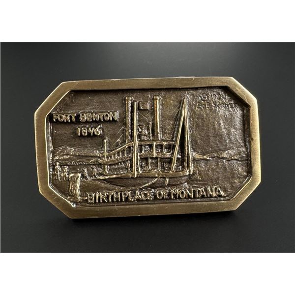 Bob Scriver Fort Benton Montana Belt Buckle