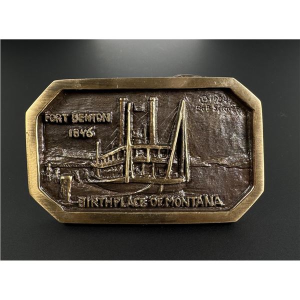 Bob Scriver Fort Benton Montana Belt Buckle