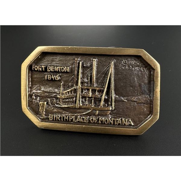 Bob Scriver Fort Benton Montana Belt Buckle