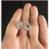 Image 1 : 14k White Gold Quartz Earrings