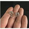 Image 2 : 14k White Gold Quartz Earrings