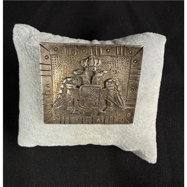 Peruvian .900 Silver Eagle Coat of Arms Brooch