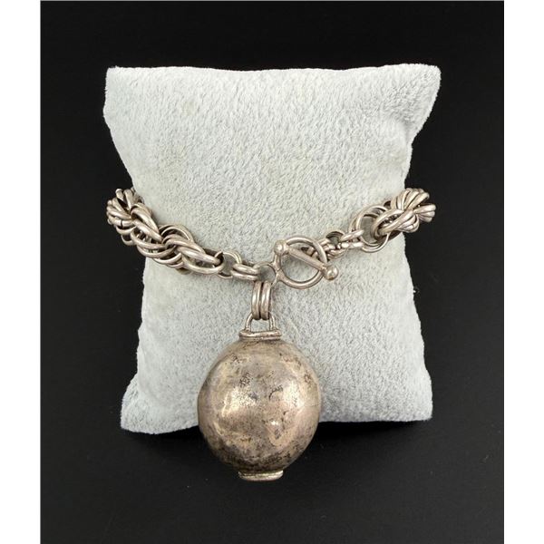 Sterling Silver Ball Charm Bracelet