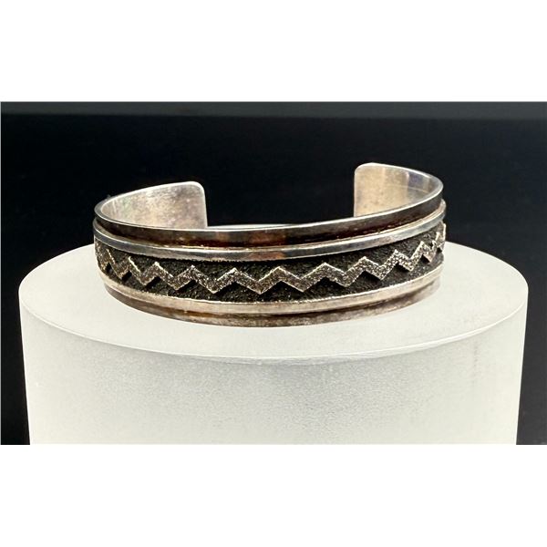 Lester Jackson Navajo Sterling Silver Bracelet