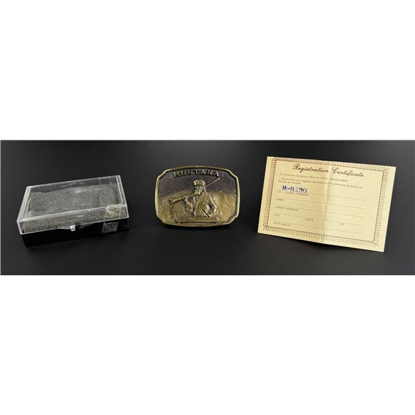 Bob Scriver Montana Trapper Belt Buckle