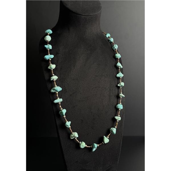 Santo Domingo Pueblo Turquoise Heishi Necklace