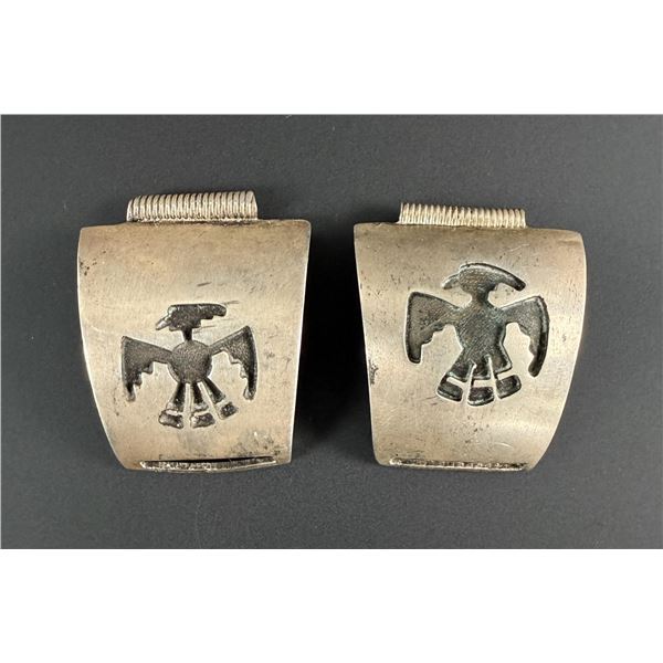 Hopi Sterling Silver Thunderbird Watch Band Tips