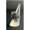 Image 1 : Sterling Silver Buffalo Motorcycle Biker Ring