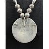 Image 4 : Navajo Sterling Silver Chip Inlay Sunface Necklace