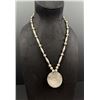 Image 5 : Navajo Sterling Silver Chip Inlay Sunface Necklace