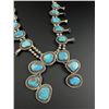 Image 6 : Navajo Sterling Turquoise Squash Blossom Necklace