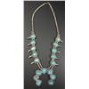 Image 7 : Navajo Sterling Turquoise Squash Blossom Necklace