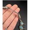 Image 8 : Navajo Sterling Turquoise Squash Blossom Necklace