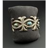 Image 1 : Navajo Sterling Turquoise Tufa Cast Bracelet