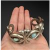 Image 5 : Navajo Sterling Turquoise Tufa Cast Bracelet