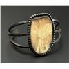 Image 7 : Navajo Sterling Silver Mammoth Ivory Bracelet