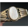 Image 4 : Navajo Sterling Silver Mother of Pearl Bracelet