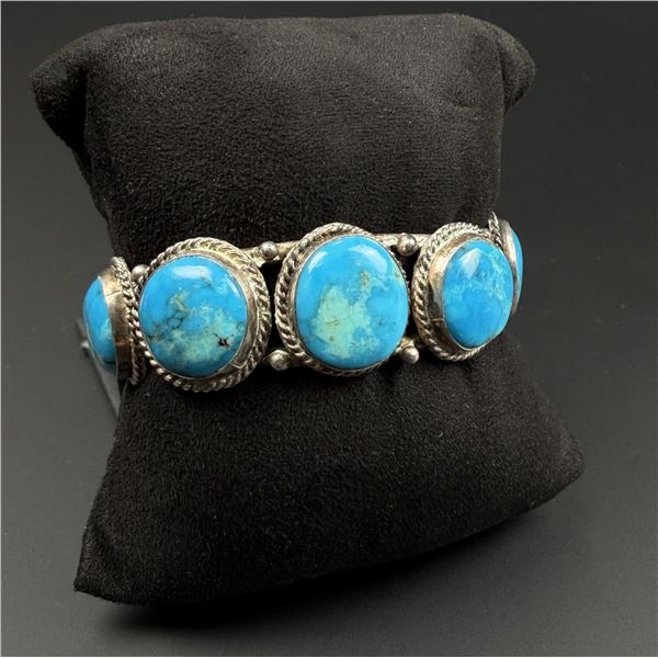 Navajo Sterling Silver Turquoise Bracelet