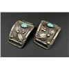 Image 1 : Navajo Sterling Silver Turquoise Watch Band Tips