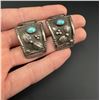 Image 4 : Navajo Sterling Silver Turquoise Watch Band Tips