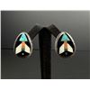Image 1 : John Gordon Leak Zuni Arrow Inlay Earrings